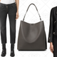 Fern Dress, $134 | Track Boyfriend Jeans, $106 | C, $278 | Balfern Leather Bomber Jacket, $392